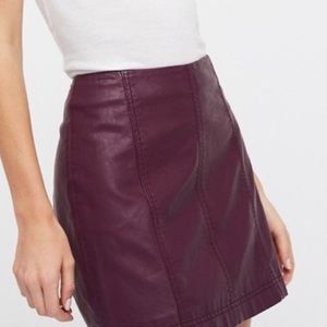 ✨HOST PICK✨ Free People Vegan Leather Mini Skirt
